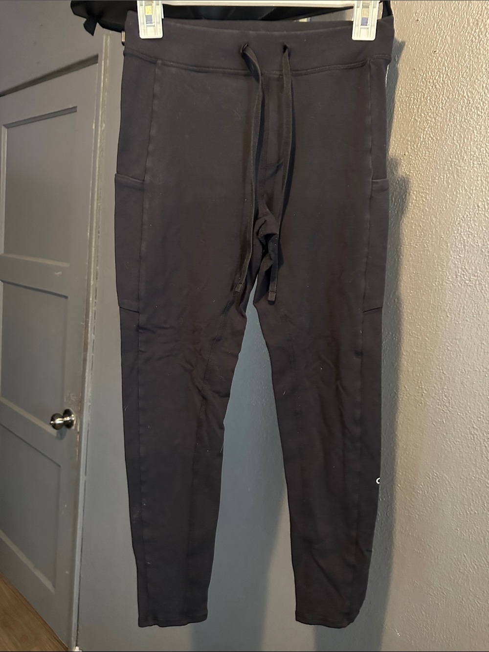 Women Black leggings with Drawstring Waist